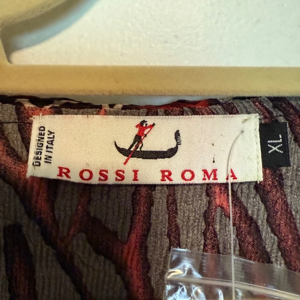 NWOT Rossi Roma Animal Print Long Sleeve‎ Blouse Size XL